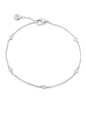 Crislu Bezel Bracelet Finished in Pure Platinum