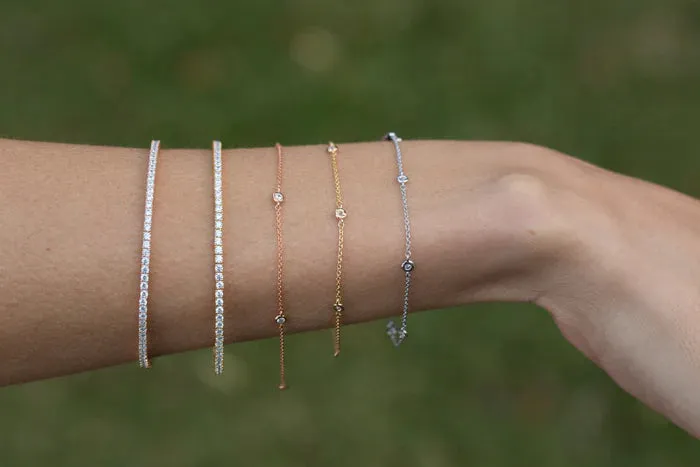 Crislu Bezel Bracelet Finished in Pure Platinum