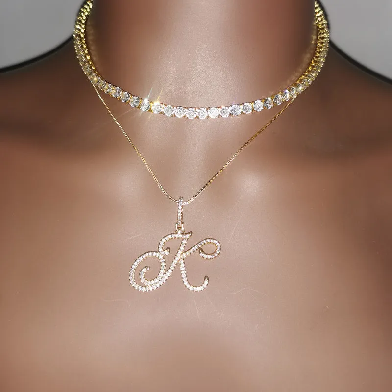 Cursive Letter Necklace