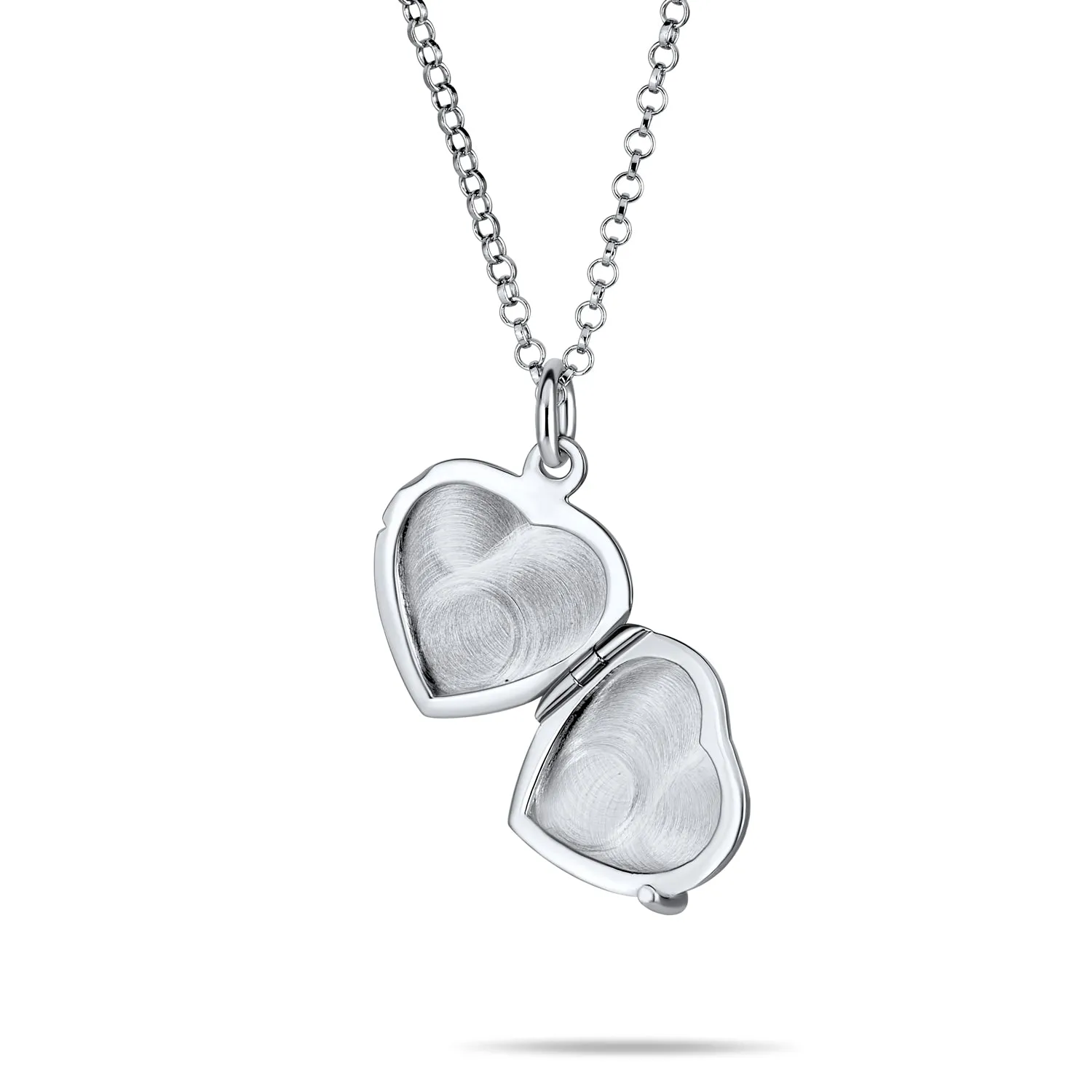 Dainty Celtic Claddagh Locket Necklace Heart Photo Holder Sterling Silver