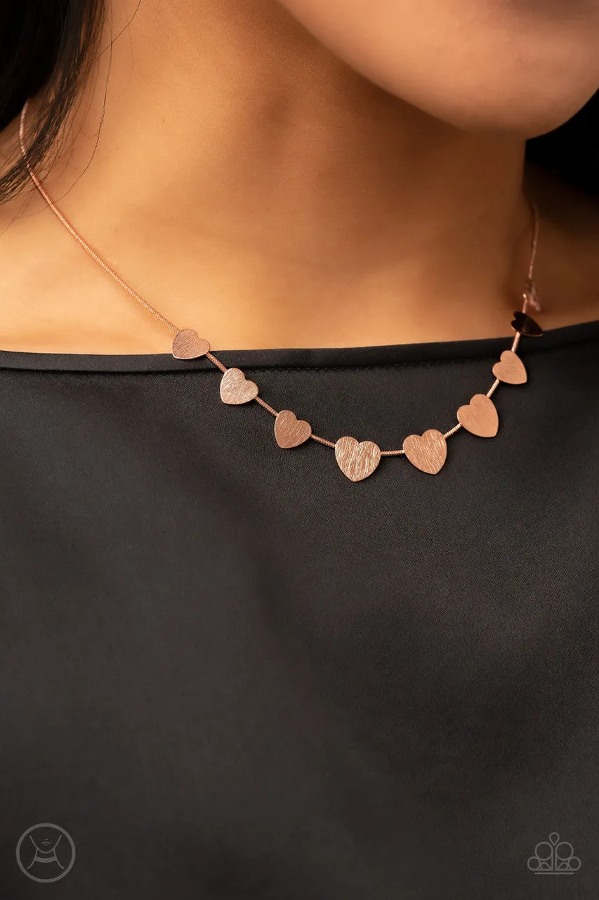 Dainty Desire Copper Paparazzi Choker Necklace