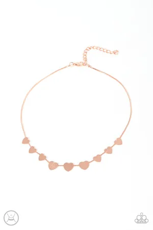 Dainty Desire Copper Paparazzi Choker Necklace
