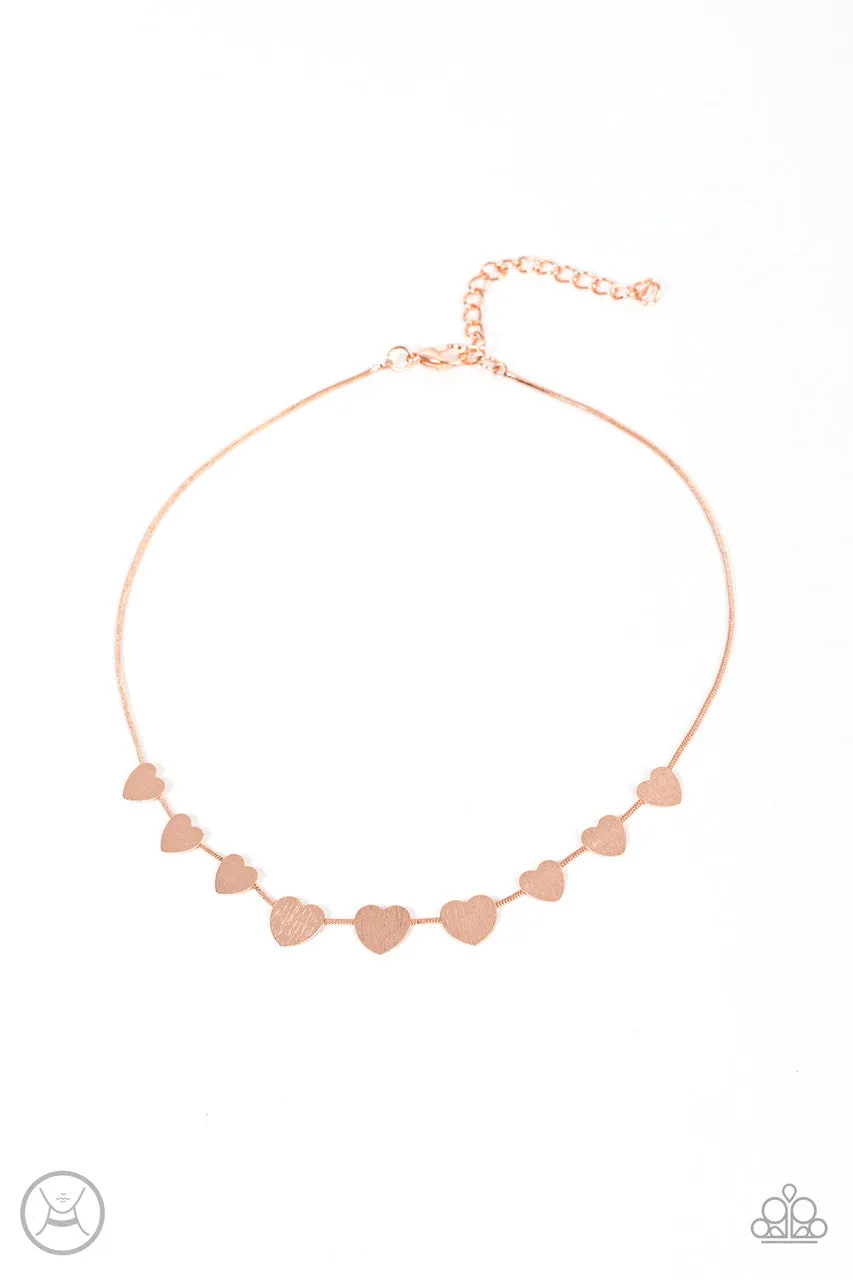 Dainty Desire Copper Paparazzi Choker Necklace