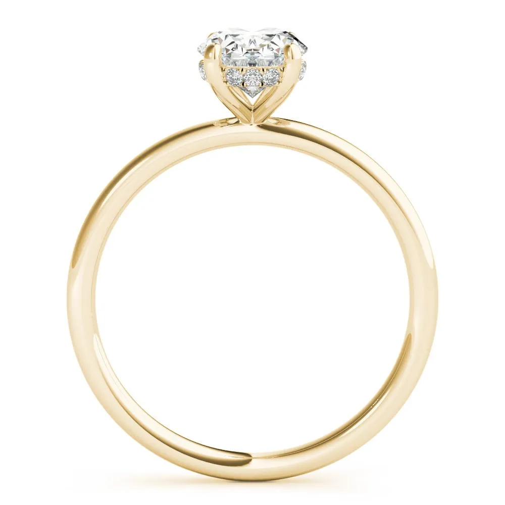 Dallas Solitaire Hidden Halo Engagement Ring
