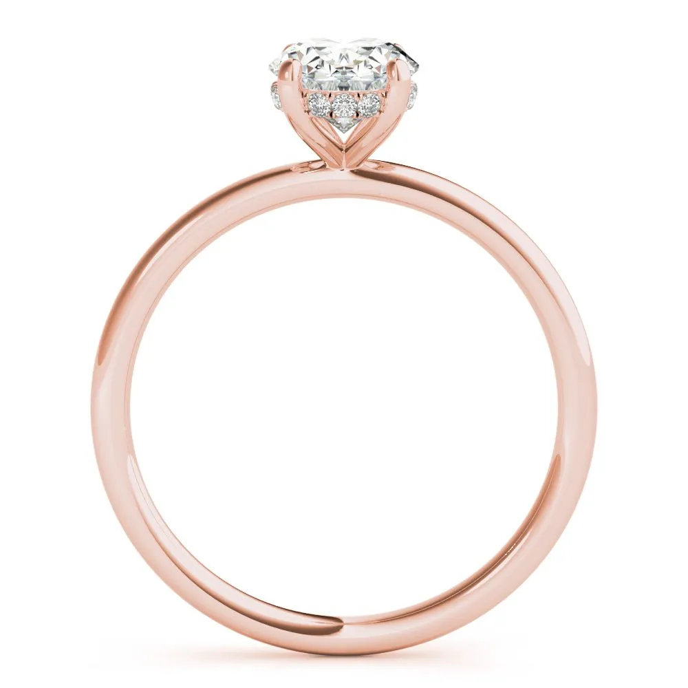 Dallas Solitaire Hidden Halo Engagement Ring