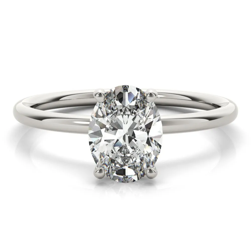 Dallas Solitaire Hidden Halo Engagement Ring