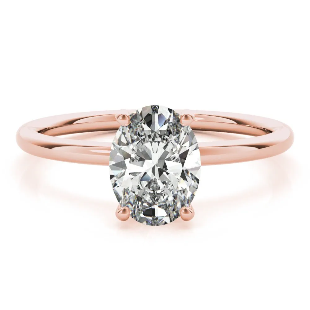Dallas Solitaire Hidden Halo Engagement Ring