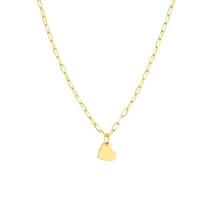 Dangle Heart Paper Clip Necklace