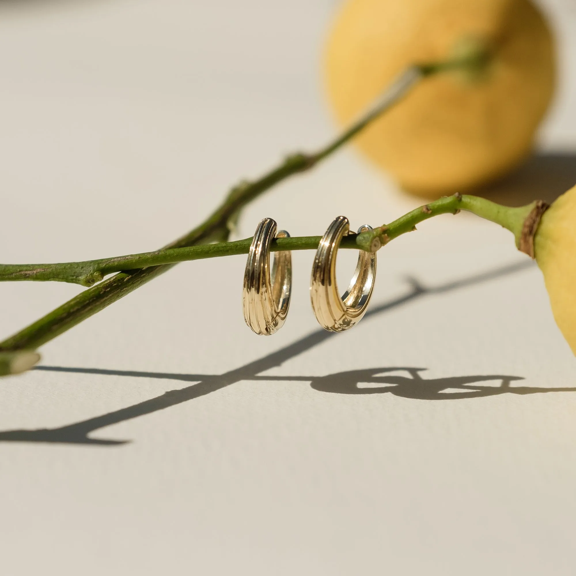 Demi Column Hoop Earrings