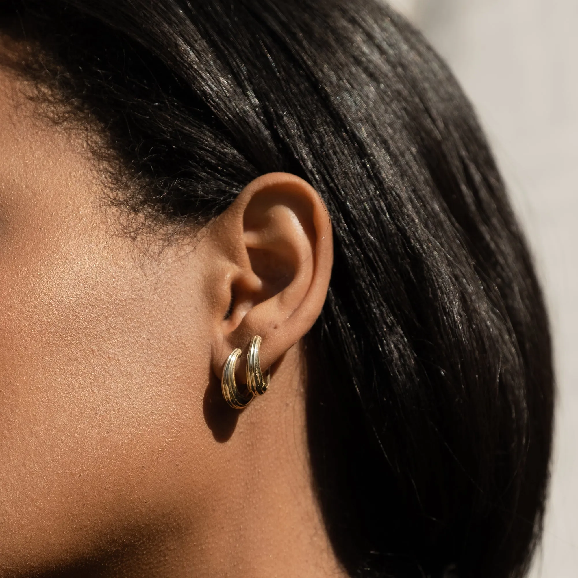 Demi Column Hoop Earrings
