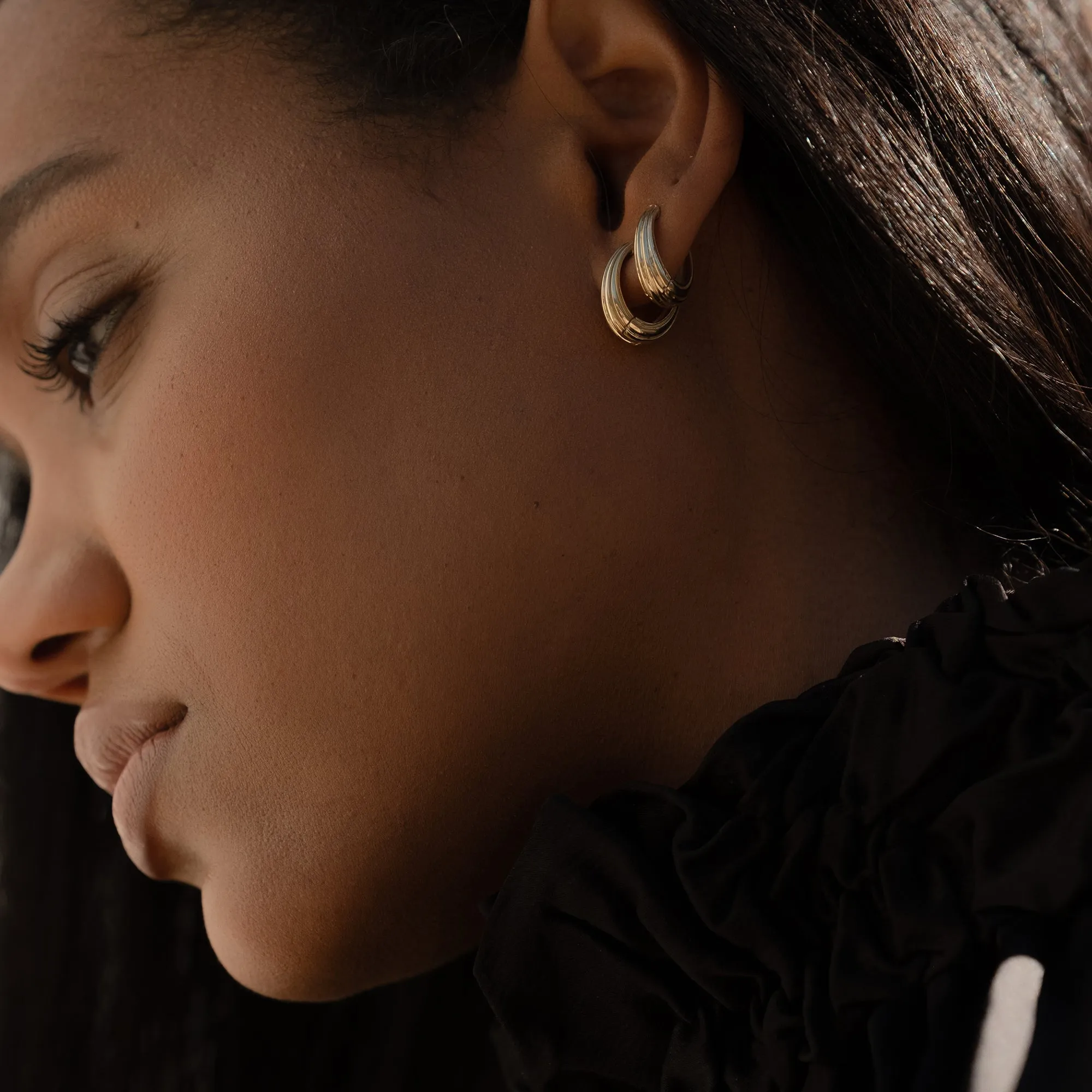 Demi Column Hoop Earrings