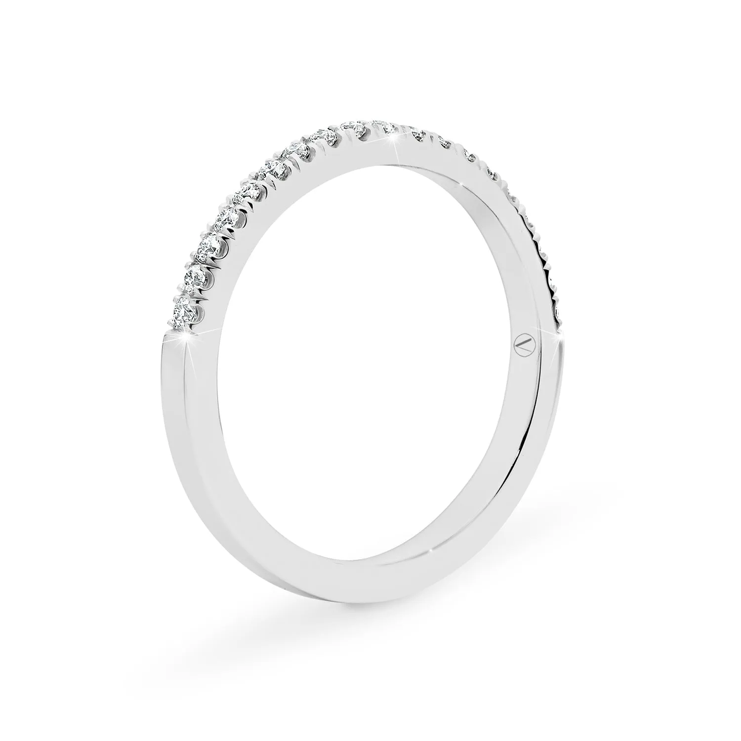 DESTINY | Delicate "V" Split Diamond Ring in White Gold (0.19ct tw.)