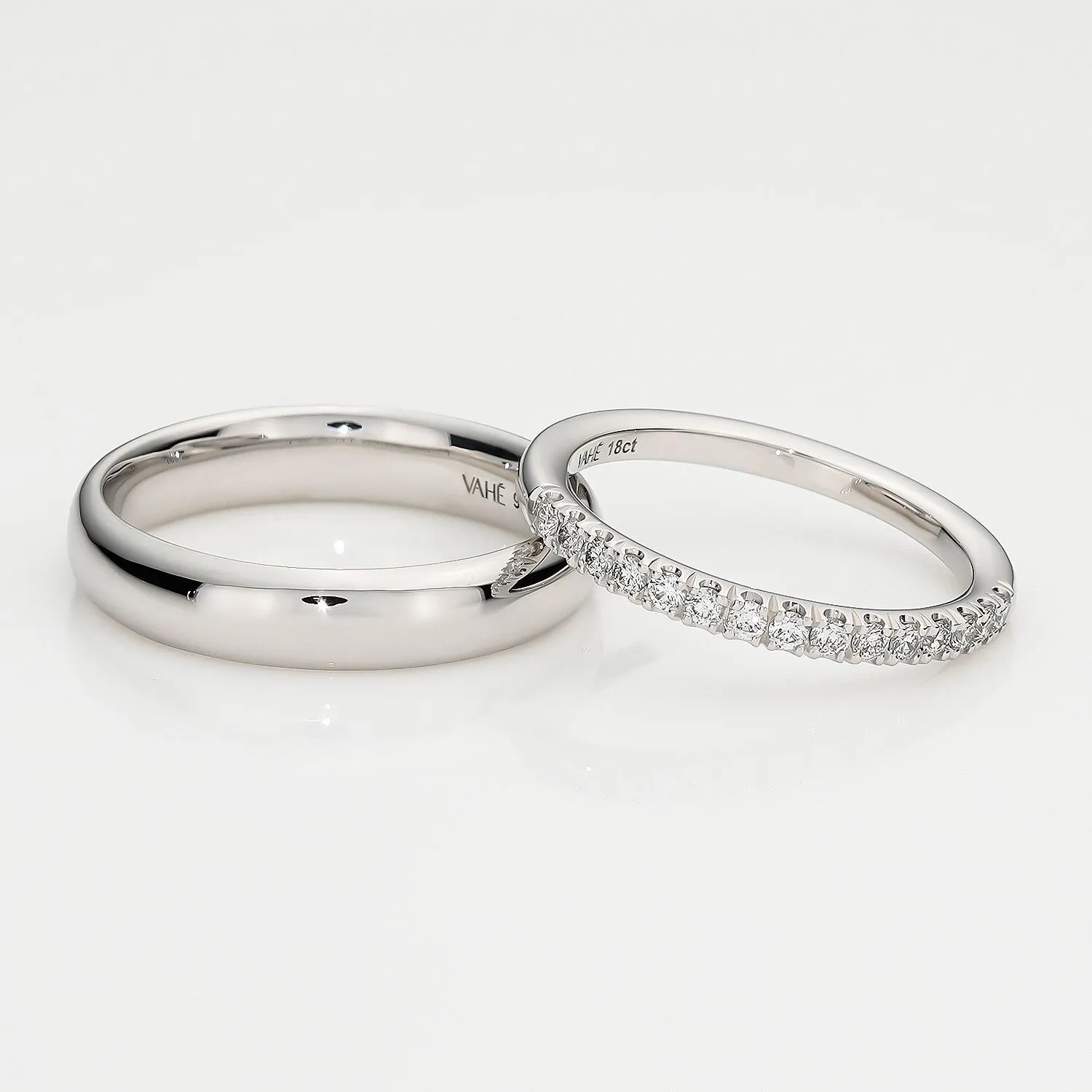 DESTINY | Delicate "V" Split Diamond Ring in White Gold (0.19ct tw.)