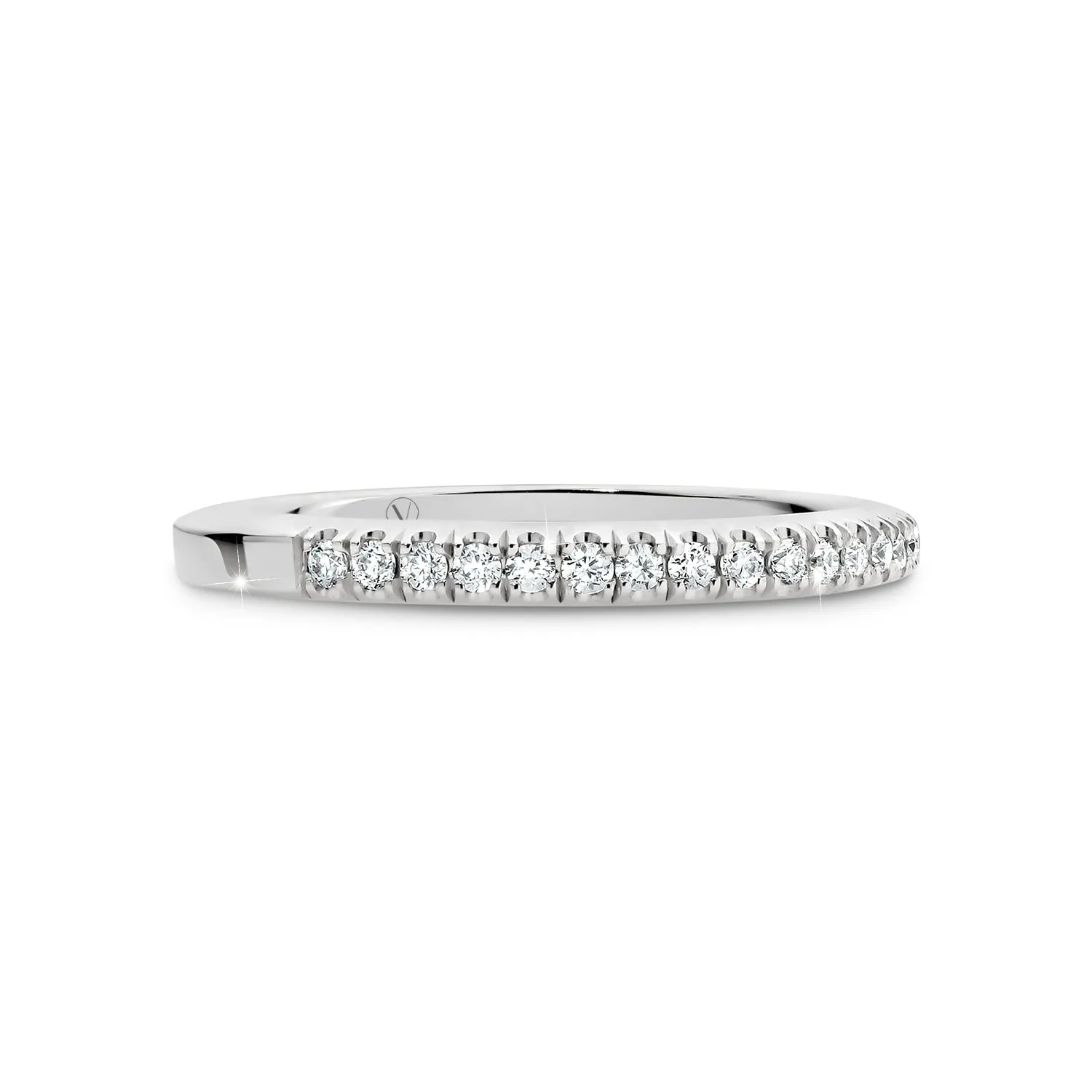 DESTINY | Delicate "V" Split Diamond Ring in White Gold (0.19ct tw.)