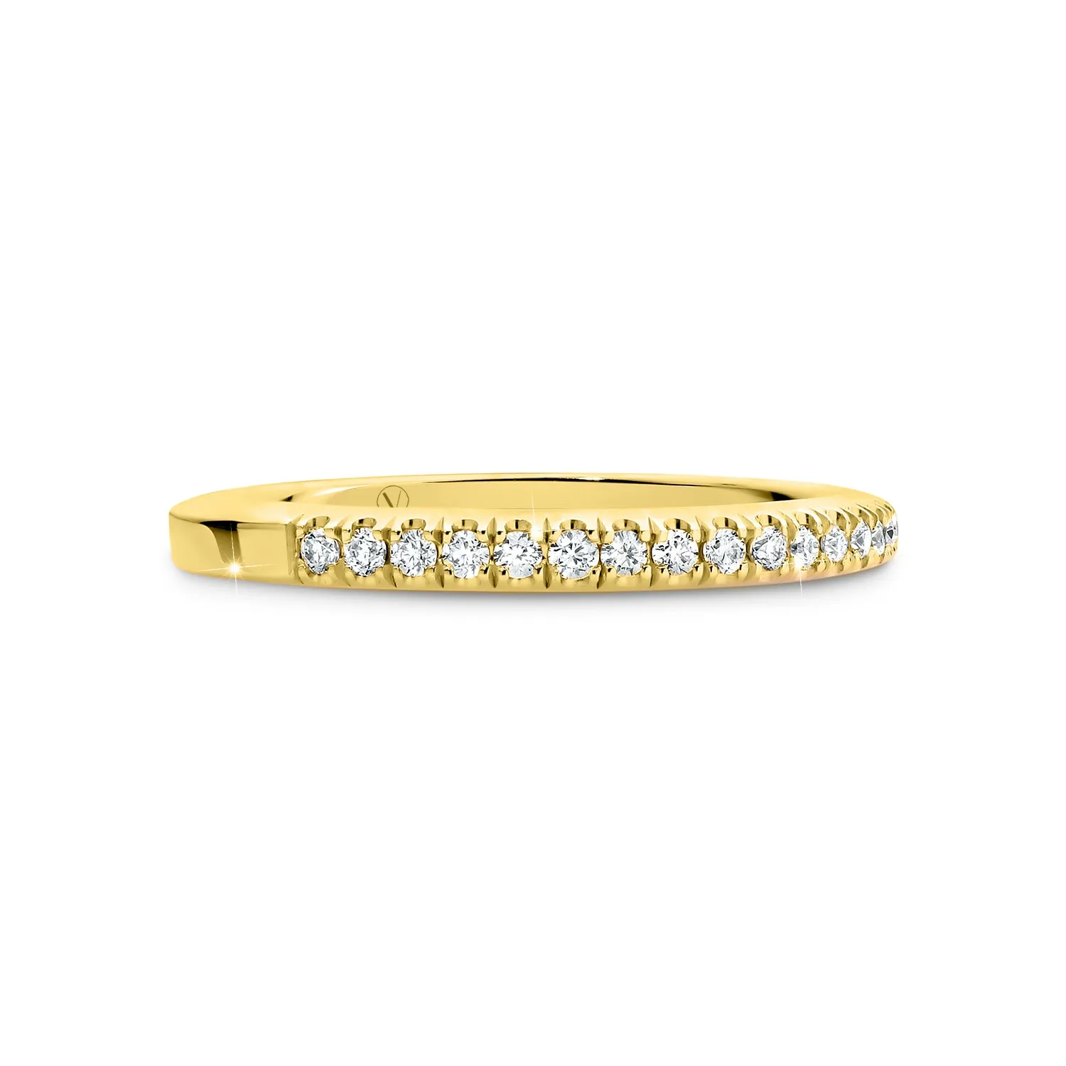 DESTINY | Delicate "V" Split Diamond Ring in Yellow Gold (0.19ct tw.)
