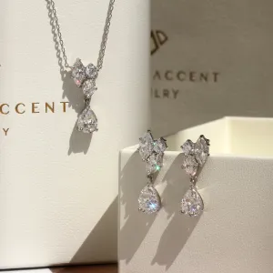Dewdrop Brilliance Dangle Earrings & Necklace