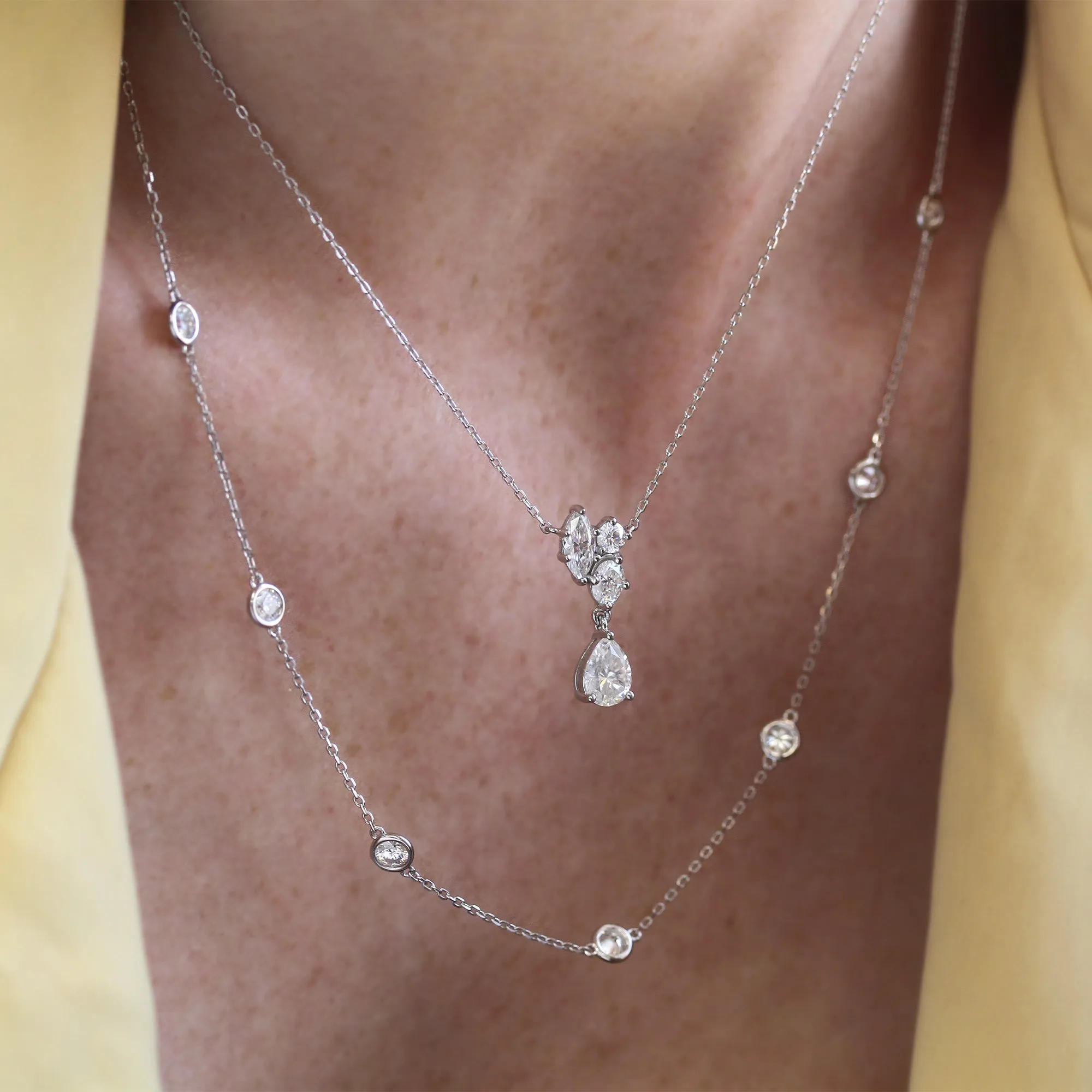 Dewdrop Brilliance Dangle Earrings & Necklace