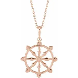 Dharmachakra Wheel 16-18" Necklace or Pendant 87587