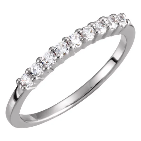 Diamond Anniversary Ring 14kt White Gold & 14kt Yellow Gold