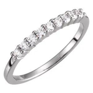 Diamond Anniversary Ring 14kt White Gold & 14kt Yellow Gold