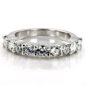 Diamond Anniversary Ring in 14kt White Gold 1.08cts
