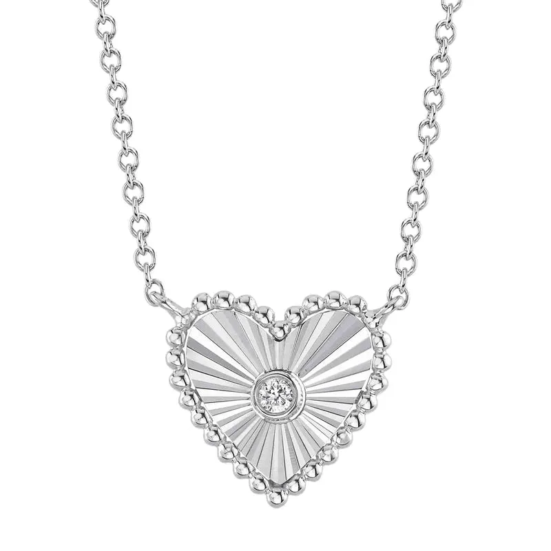 Diamond Bezel Heart Necklace