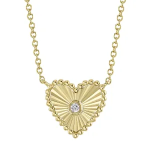 Diamond Bezel Heart Necklace