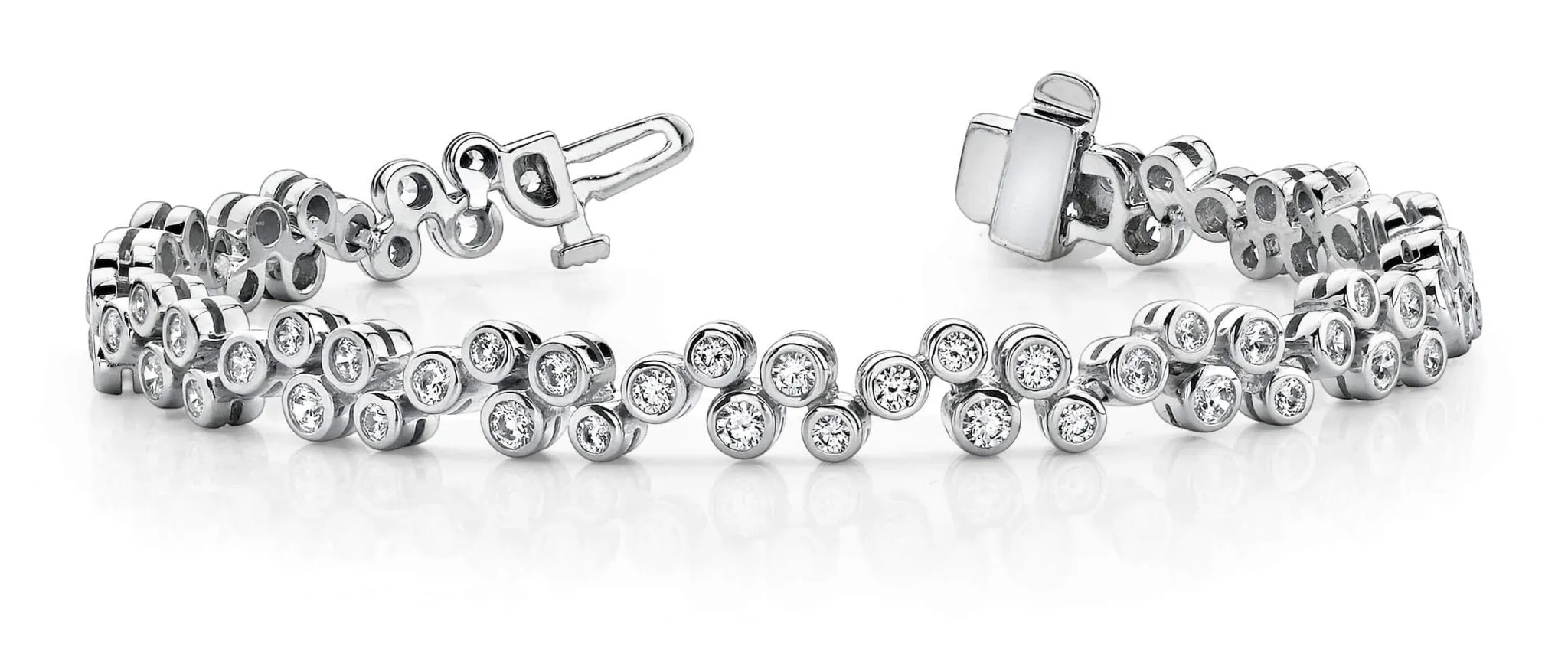 Diamond Bubble Bracelet Lab-Grown Diamond with 1.64 ct.(finished) 1.5mm, 1.7mm, 1.9mm