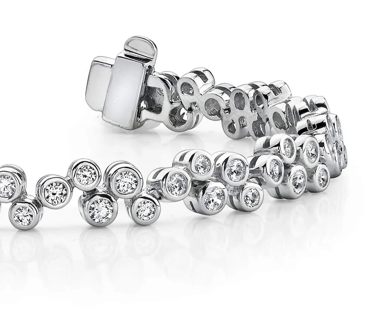 Diamond Bubble Bracelet Lab-Grown Diamond with 1.64 ct.(finished) 1.5mm, 1.7mm, 1.9mm