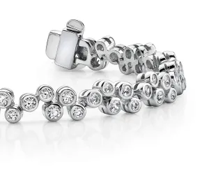 Diamond Bubble Bracelet Lab-Grown Diamond with 1.64 ct.(finished) 1.5mm, 1.7mm, 1.9mm