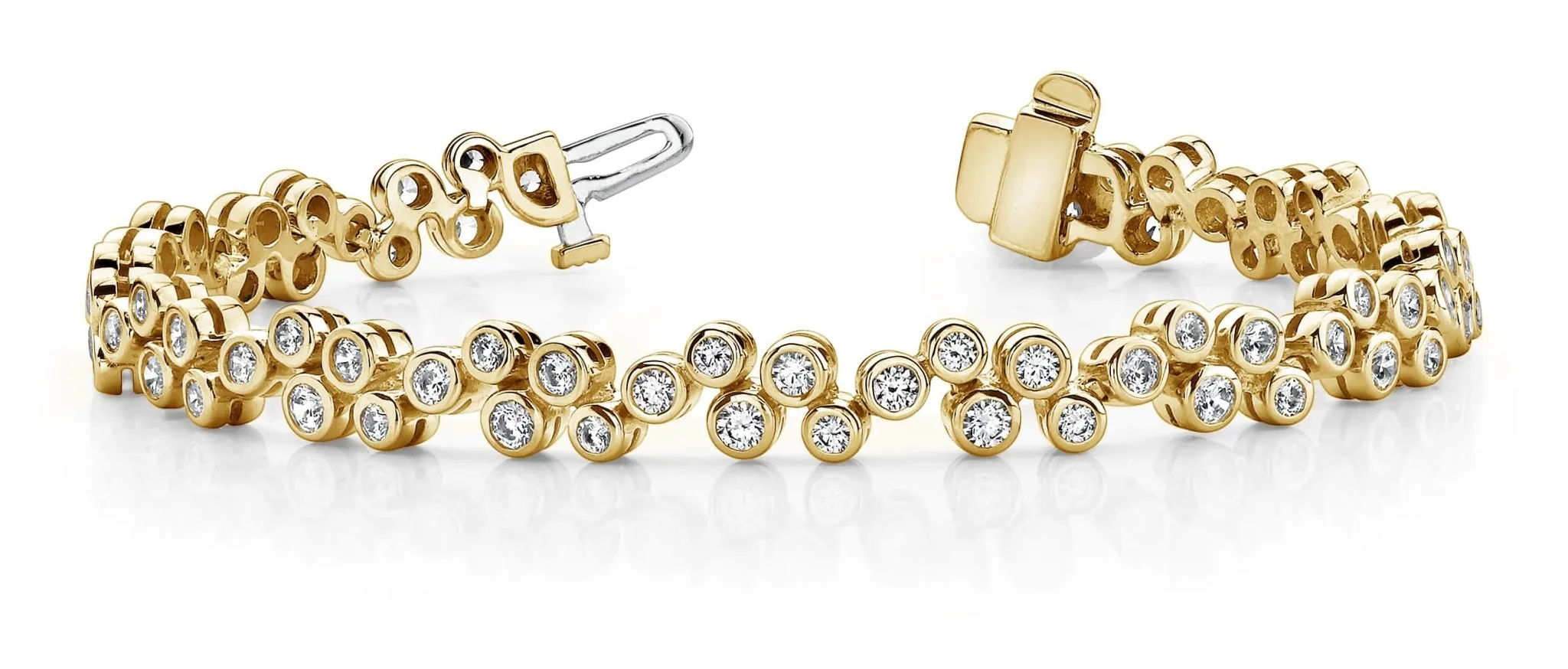 Diamond Bubble Bracelet Lab-Grown Diamond with 1.64 ct.(finished) 1.5mm, 1.7mm, 1.9mm