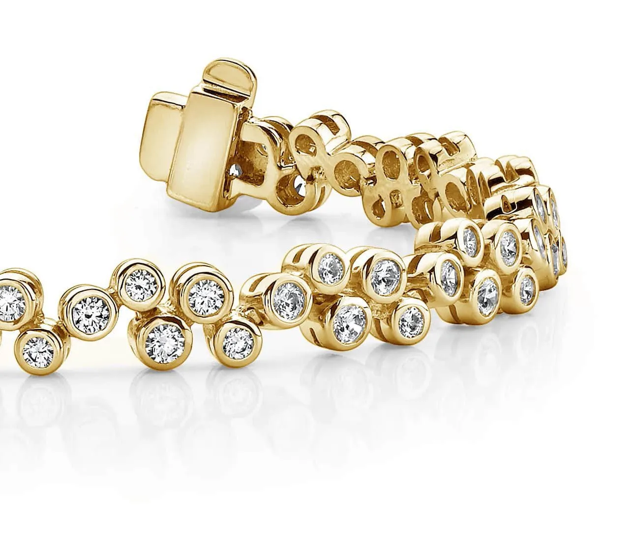 Diamond Bubble Bracelet Lab-Grown Diamond with 1.64 ct.(finished) 1.5mm, 1.7mm, 1.9mm