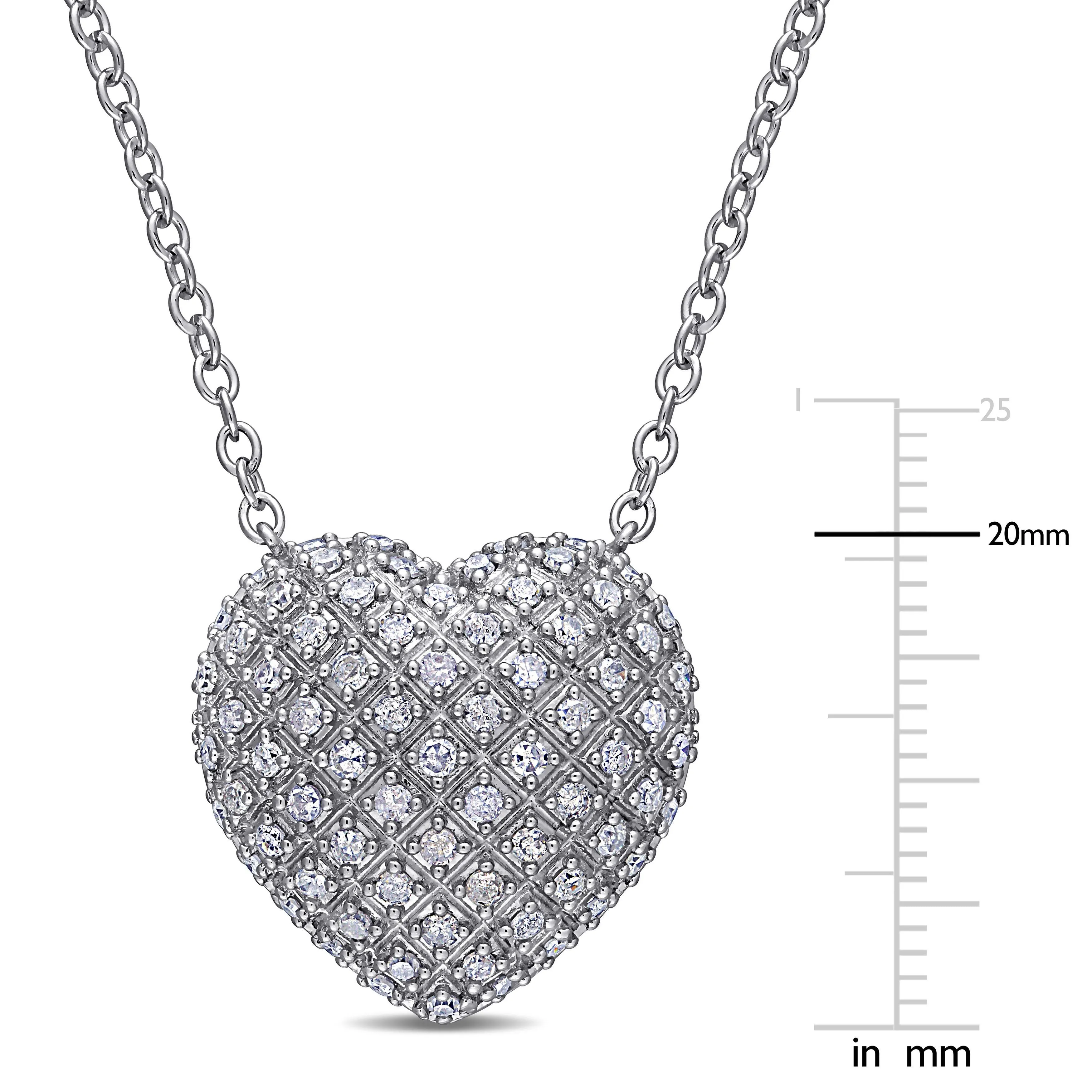 Diamond Clustered Heart Necklace
