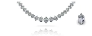 Diamond Crescendo Necklace With Shiny Diamond Links  with 5.04 ct.(finished)