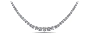 Diamond Crown Tennis Diamond Necklace with 6.00 ct.(finished)