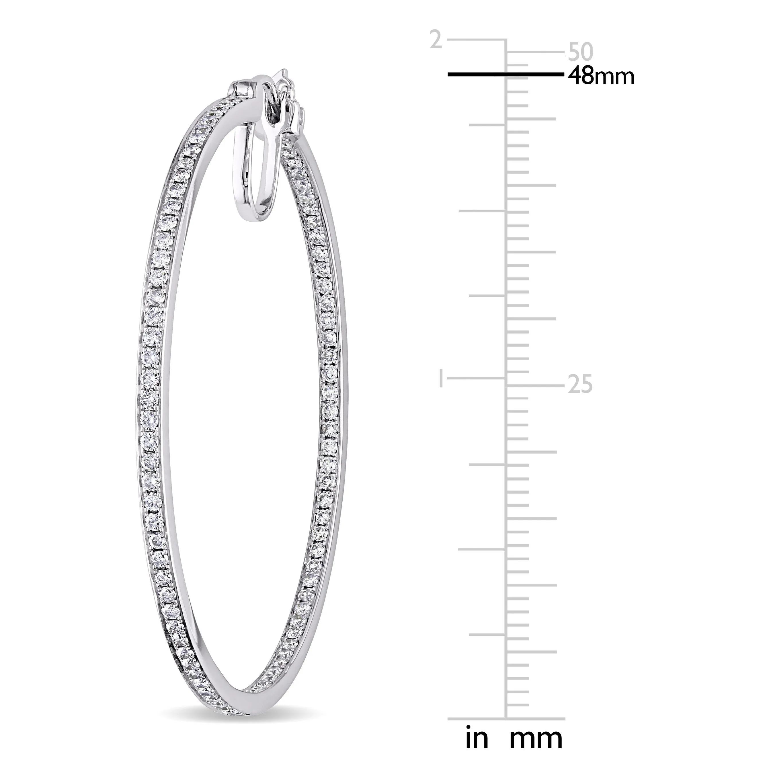 Diamond Hoop Earrings