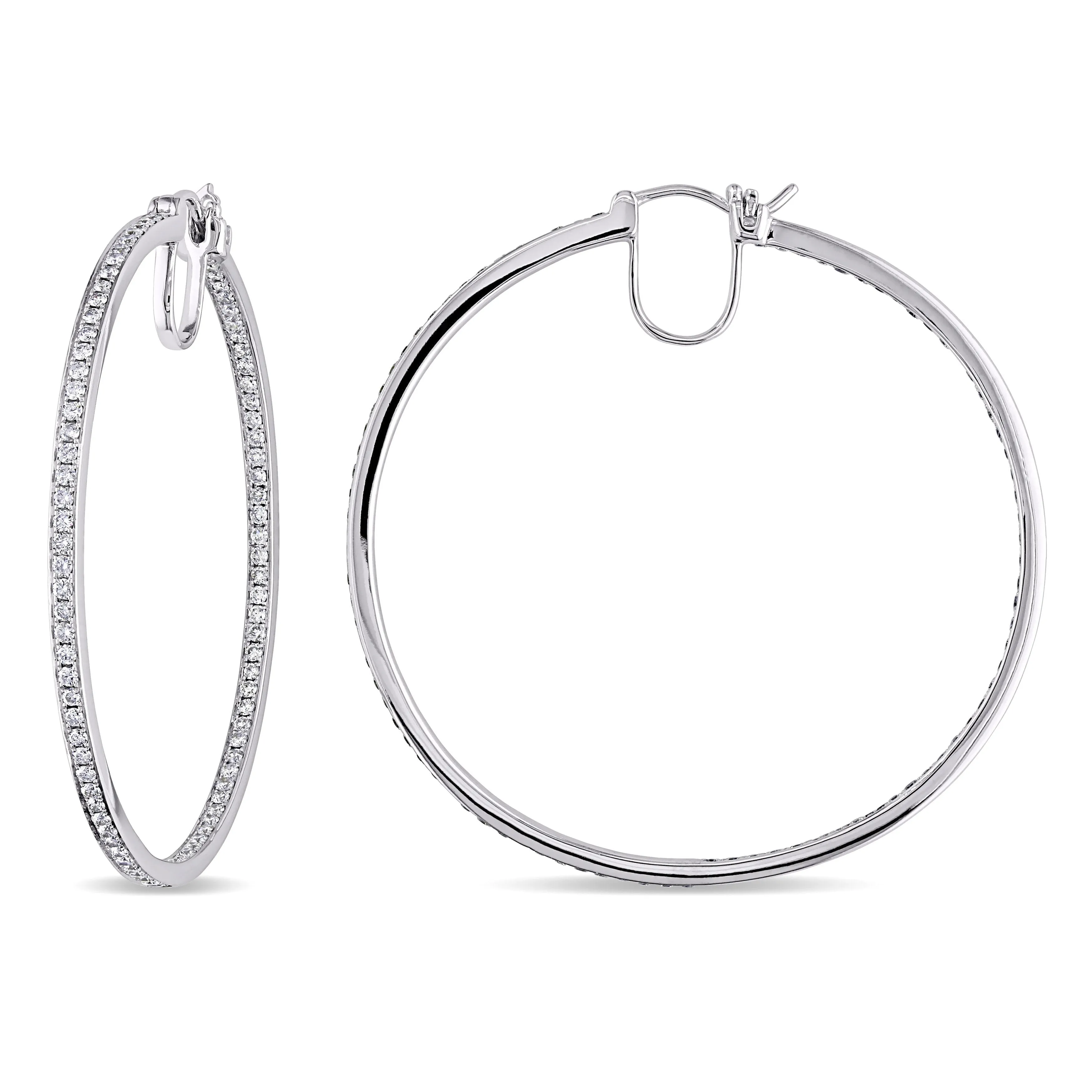 Diamond Hoop Earrings