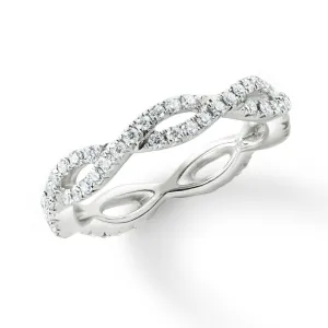 Diamond Infinity Twist Eternity Band