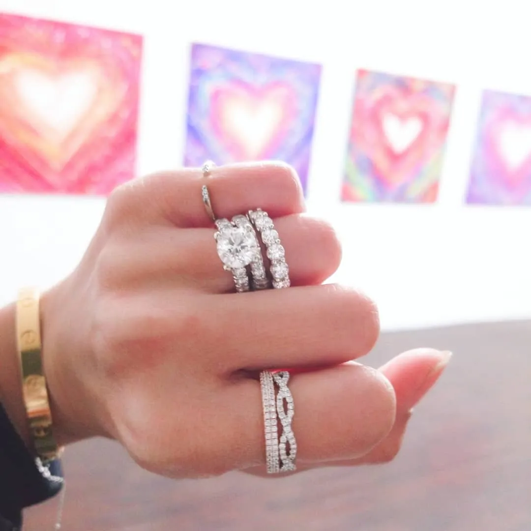 Diamond Infinity Twist Eternity Band
