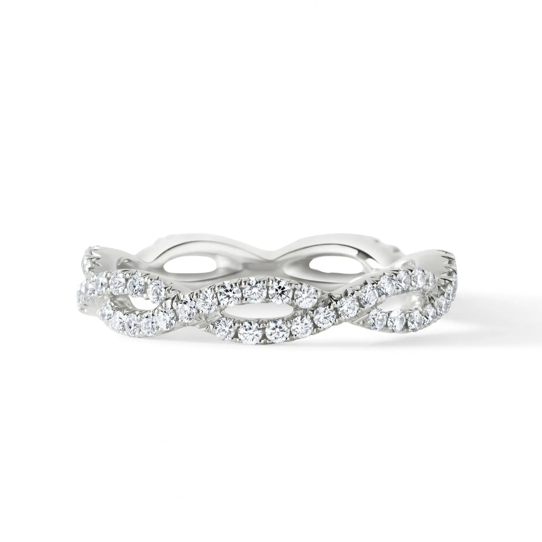 Diamond Infinity Twist Eternity Band