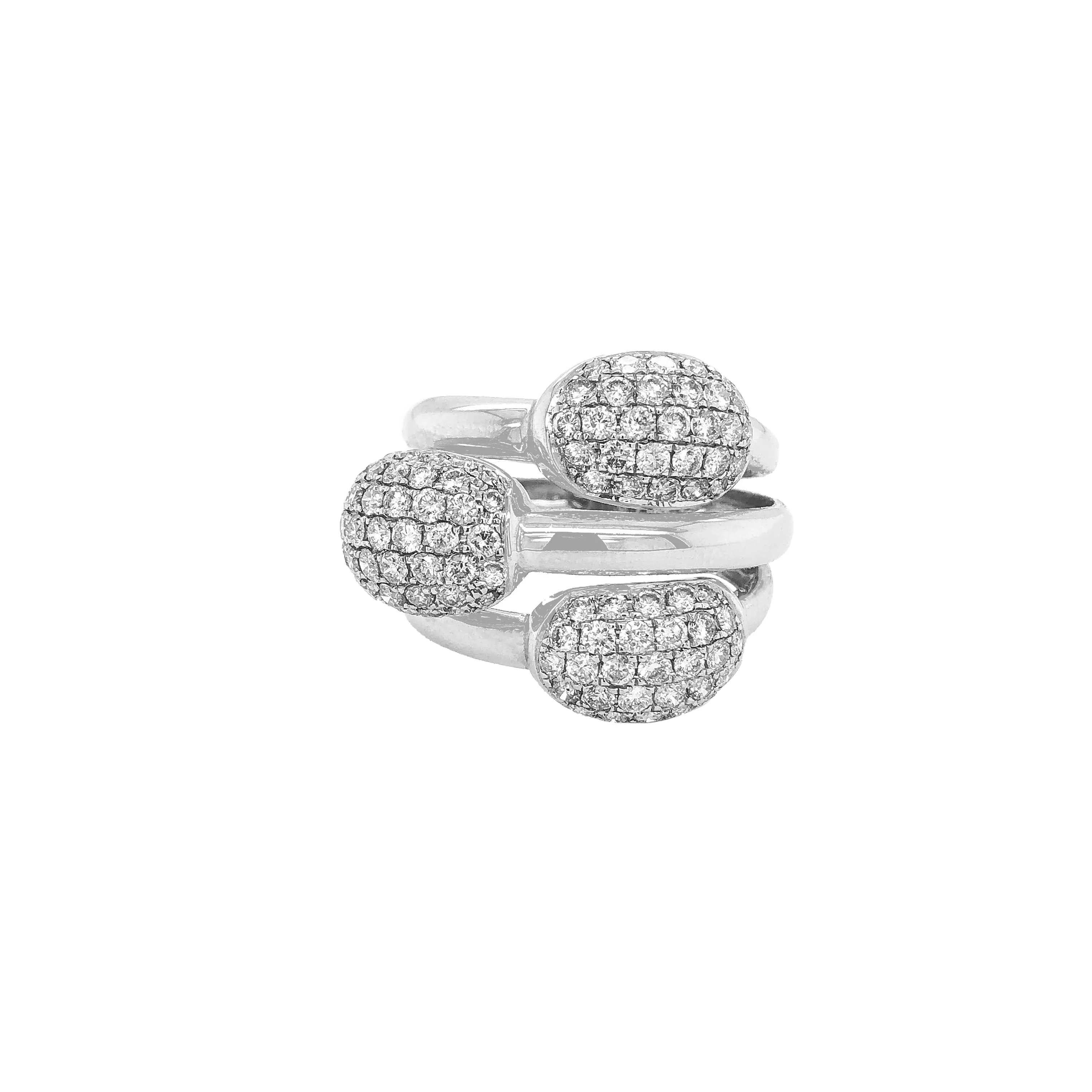 Diamond Oval Twist Ring