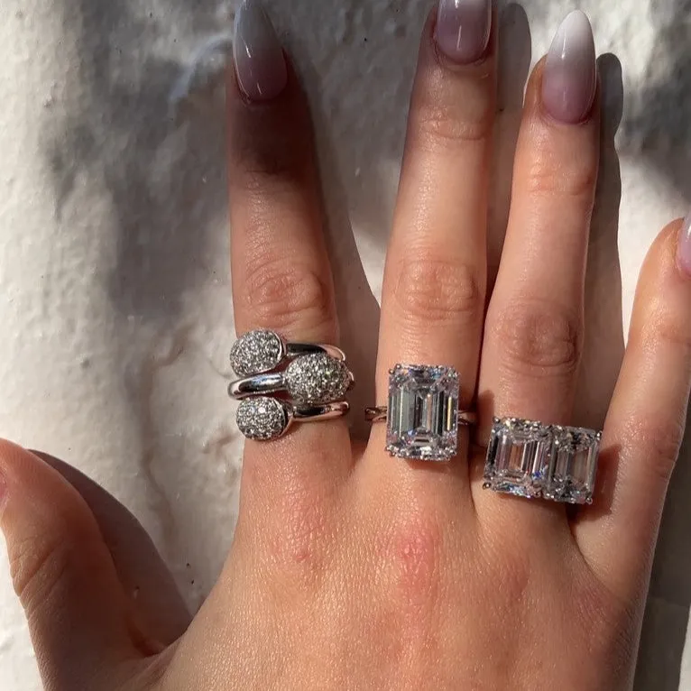Diamond Oval Twist Ring