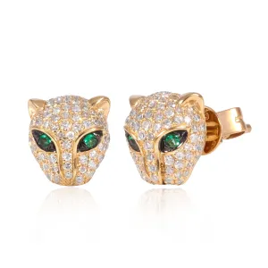Diamond Panther Studs