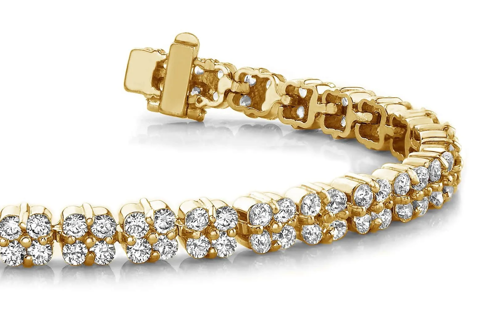 Diamond Squares Bracelet Lab-Grown Diamond with 7.04 ct.(finished) 2.5mm