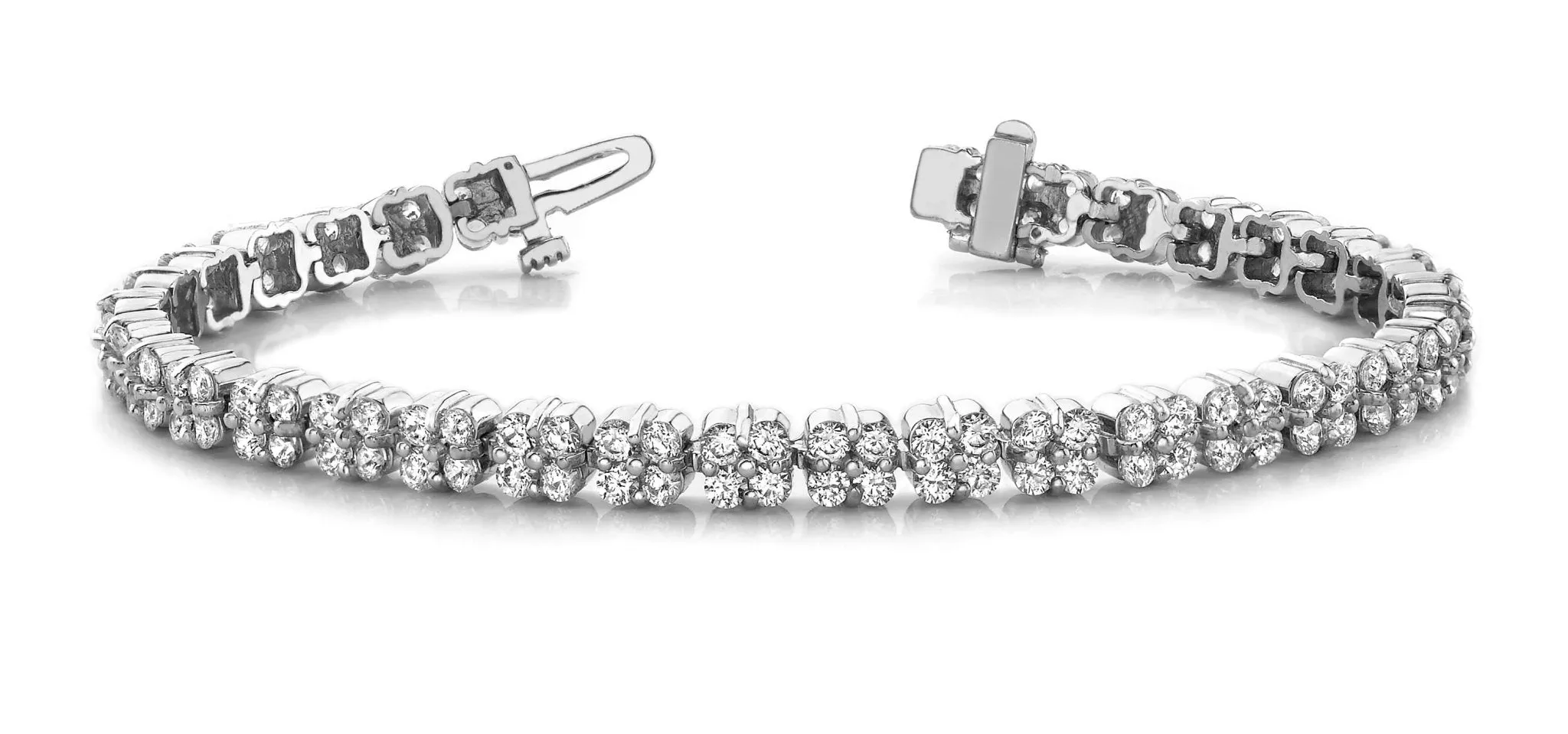 Diamond Squares Bracelet Lab-Grown Diamond with 7.04 ct.(finished) 2.5mm