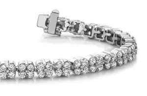 Diamond Squares Bracelet Lab-Grown Diamond with 7.04 ct.(finished) 2.5mm