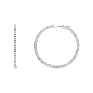 Diamond Thin Hoop Earring 14K