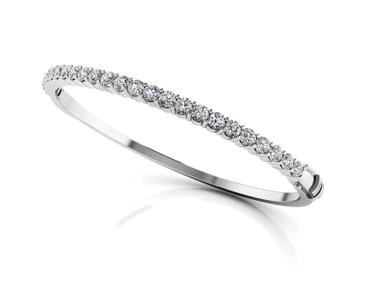 Diamond Top Bangle Diamond  with 6.38 ct.(finished) 4.8mm