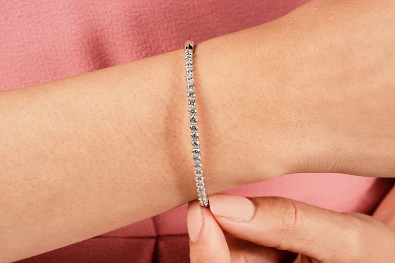 Diamond Top Bangle Diamond  with 6.38 ct.(finished) 4.8mm
