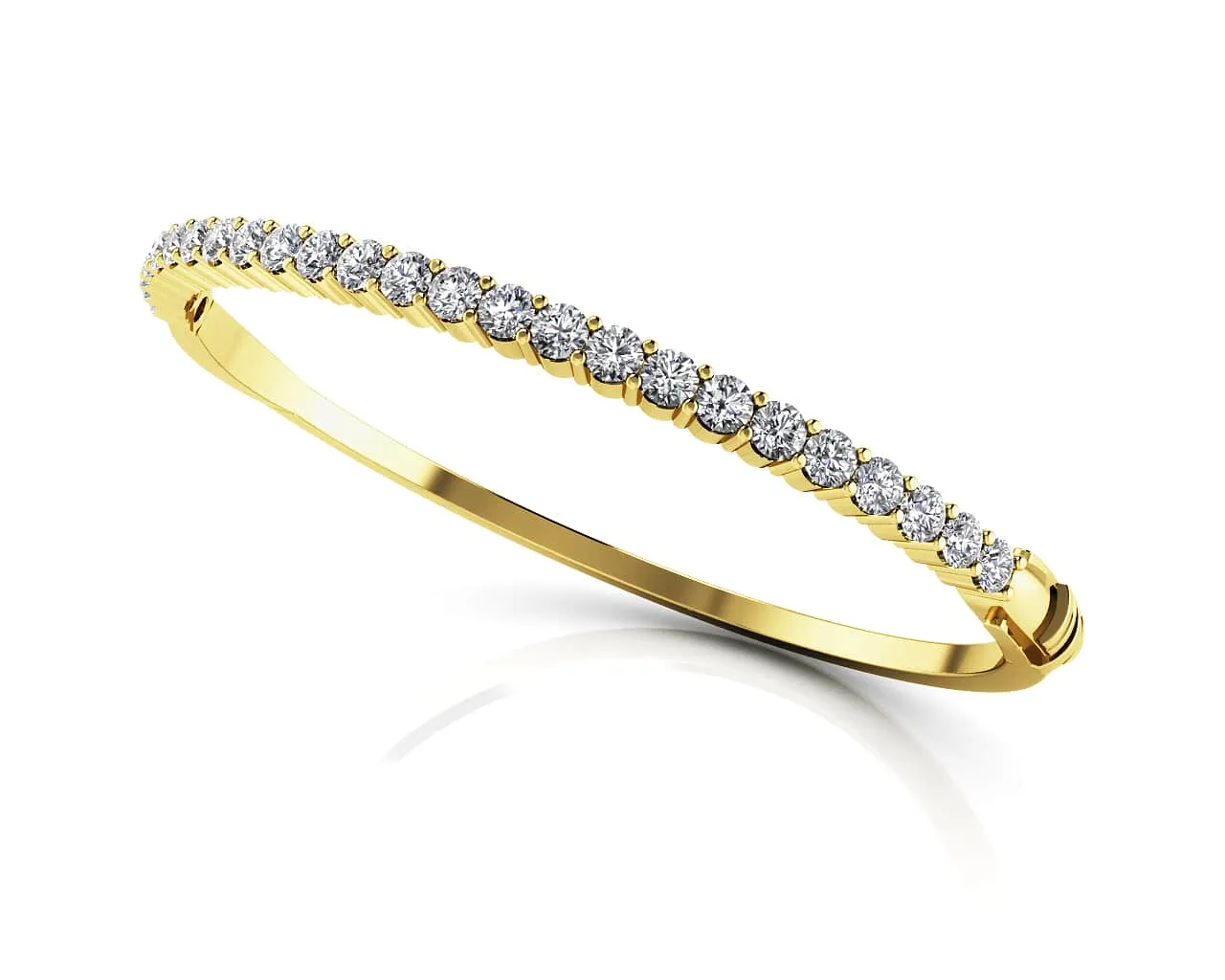 Diamond Top Bangle Diamond  with 6.38 ct.(finished) 4.8mm